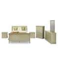 thumbnail image 2 of East West Furniture Louis Philippe 6 Piece Queen Size Bedroom Set in Metallic Gold Finish with Queen Bed,2 Nightstands ,Dresser, Mirror,Chest, 2 of 3