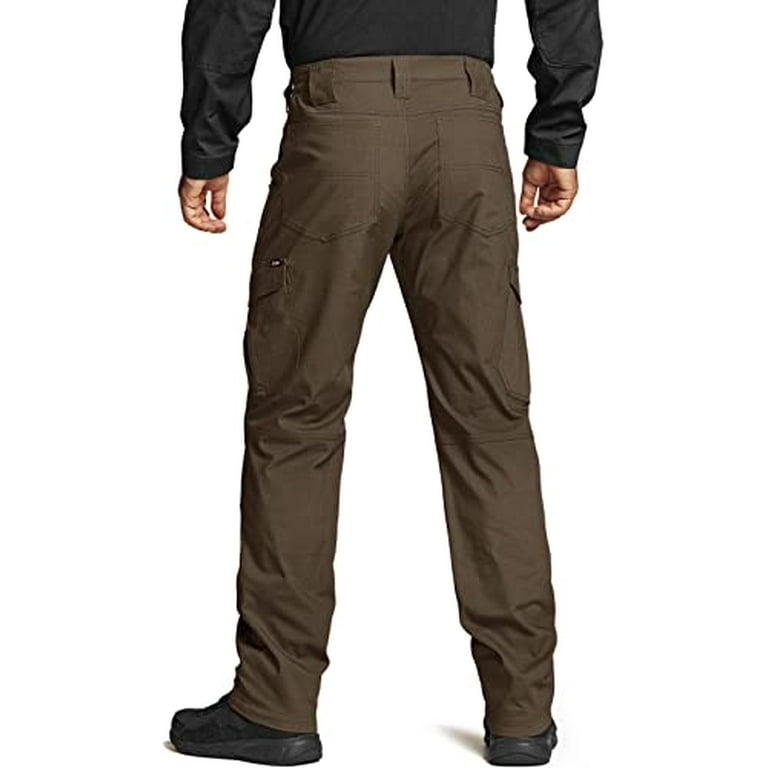 CQR Men's Flex Ripstop Tactical Pants, Water Resistant Stretch 