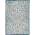 thumbnail image 2 of Rugs.com Outdoor Aztec Collection Rug – 4' x 6' Teal Flatweave Rug Perfect For Living Rooms, Large Dining Rooms, Open Floorplans, 2 of 7