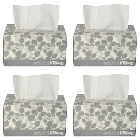 Kleenex White Hard Roll - Kimberly Clark 01701 Kleenex Luxury Hand Towels in a Pop-Up Box, White, (1 Individual Box of 120 Sheets), 4 Packs, Holds everything from large books to a.., By KimberlyClark,USA