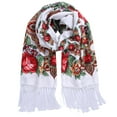 thumbnail image 2 of Awdenio Fashion Warps Scarves Lightweight Russian Babushka Women's Scarf Shawl Wrap Traditional Retro Ukraine Style Printed Tassels Long Scarfs, 2 of 2