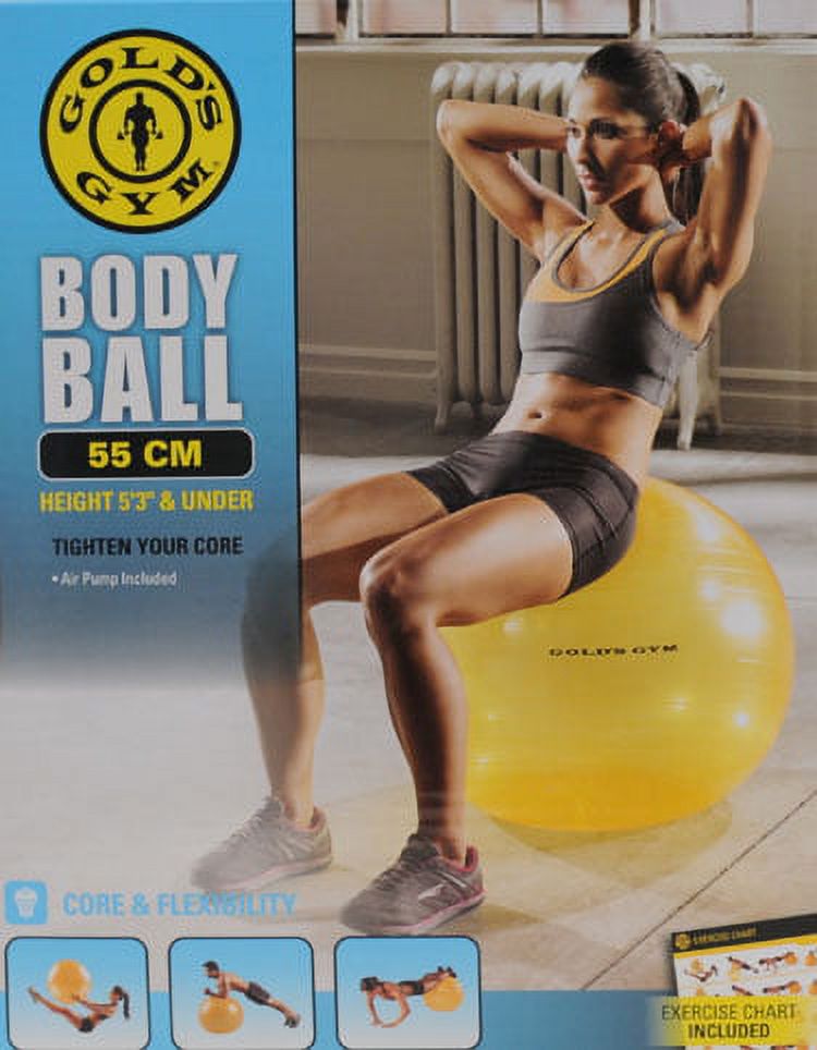 Gold's Gym 55cm Inflatable Body Fitness Exercise Ball