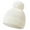 White, variant on Kids Knitted Woolen Hat Winter Warm Pom Pom Beanie Cap Knit Hat with Pom for 0-1 Years Old Girls Boys