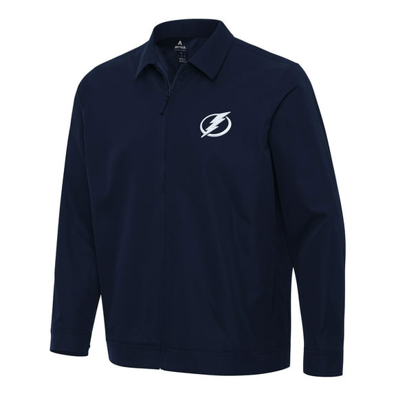 Men's Antigua  Navy Tampa Bay Lightning Pivot Full-Zip Jacket