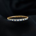 thumbnail image 3 of Rosec Jewels Lab Created Blue Sapphire Eternity Ring with Diamond for Women (AAAA Quality), 14K Yellow Gold, US 10.50, 3 of 6