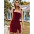 thumbnail image 6 of Gothic Dress Vintage Plus Size Goth Dresses for Women Romantic Casual Clothes Fashion Dress Wine Red S, 6 of 7