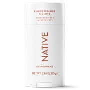 Native Deodorant for Women, Aluminum Free, Solid Deodorant Stick, Blood Orange & Clove, 2.65 oz