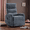 Blue, variant on Heat Massage Manual Recliner Chair, 360° Swivel Rocking Recliner with 8-Point Massage & Lumbar Heat, Manual Handle, Chenille Fabric, Medium-Firm, for Living Room, Elderly, Gift for Parents, Orange