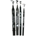 Technical Drafting Font (3 pack) Fabric Markers – Black Ink, 4-Pack with Assorted Tips for ...