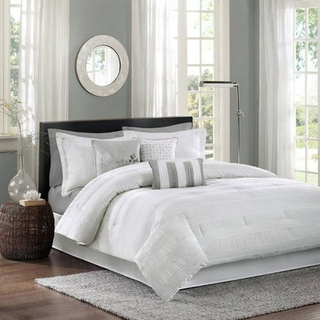 White Cullen Comforter Set Queen 7pc