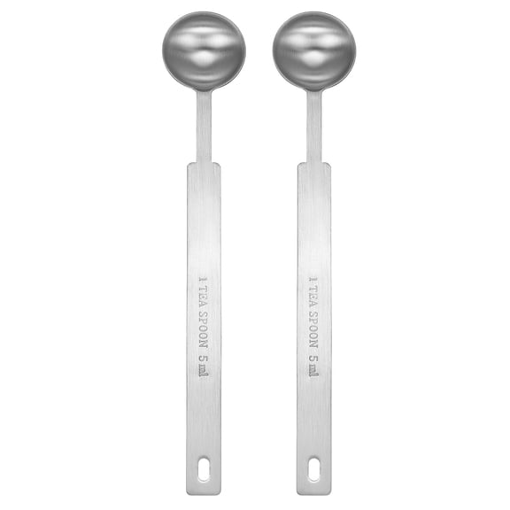 Uxcell 2pcs Single Measuring Spoon 1tsp (1/3tbsp, 5ml) Stainless Steel Spoon