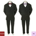 thumbnail image 5 of 6pc Color Bow Tie + New Baby Toddler Boy Black Wedding Suit Tuxedo S-20 New Teen, 5 of 10