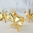 thumbnail image 4 of BalsaCircle 4 Gold Round Metallic Dinner Napkin Rings Fork Knife Spoon Design Party Events Decorations Supplies, 4 of 8