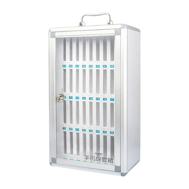 Armario para teléfono móvil, soporte para armario de almacenamiento, cerradura de seguridad de aleación de aluminio, caja de seguridad con bolsillo para gráficos, para aulas, 36 ranuras