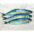 thumbnail image 2 of Vertentes, Jeanette 32x26 Gold Ornate Wood Framed with Double Matting Museum Art Print Titled - Fish Trio, 2 of 4