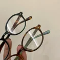 thumbnail image 2 of Gafas ovaladas Retro Para mujeres y niñas, anteojos de vidrio con montura roja y verde, gafas decorativas para computadora, gafas antiazules con condu, 2 of 5