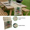 thumbnail image 5 of Pink Yellow Floral Table Runner - 108 Inch Long, Kitchen Dining Table Runner Dresser Scarves, Green Summer Botanical Rustic Farmhouse Decor for Coffee Tables Wedding Party Banquet, 5 of 8