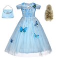 thumbnail image 1 of Disfraz de princesa Cenicienta de Disney para niñas, vestido de fiesta educativo para niños, vestido de Carnaval para niños, Reina Elsa Anna zhangyuxiang unisex, 1 of 2