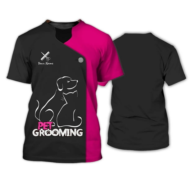 Camiseta de verano personalizada con estampado 3D para hombre y mujer, camisa Unisex de aseo, uniforme, ropa no laboral, DW171Adult size XXL Gao Jinjia LED