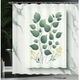 thumbnail image 3 of Ambesonne Eucalyptus Leaves Shower Curtain, Minimal Botanical, 69"Wx84"L, Reseda Green Yellow Grey, 3 of 4