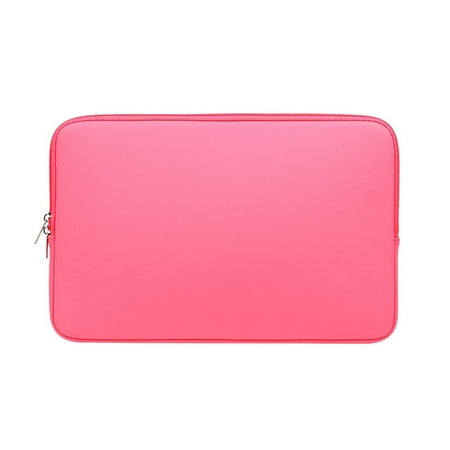 RAINYEAR 11-11.6 Inch Laptop Sleeve Protective Case Soft Lining Carrying Bag Padded Zipper Cover Compatible with 11.6" MacBook Air for 11" Notebook Computer Tablet Chromebook(Bright Pink)