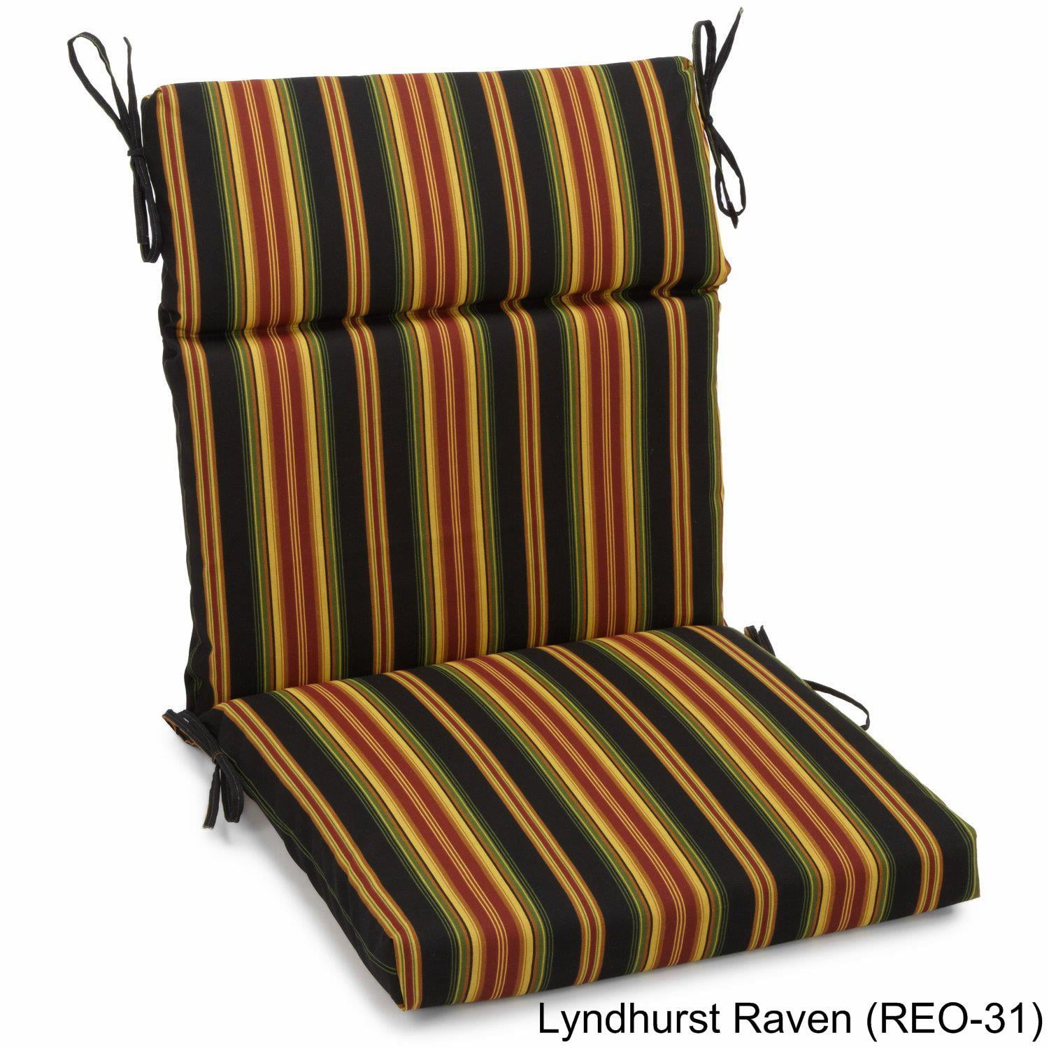 22 Inch By 45 Inch Spun Polyester Outdoor Squared Seat Back Chair Cushion Color Lyndhurst Raven Walmart Com Walmart Com