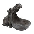 thumbnail image 2 of Estatua Escultura de Resina Hipopótamo Btafrte plateado, 2 of 8