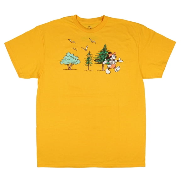 Mickey Mouse Mens' Exploring The Great Outdoors Vintage Distressed T-Shirt