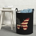 thumbnail image 5 of Laundry Basket, Patriotic USA Butterfly Art Laundry Hamper Waterproof Laundry Bag Clothes Hamper Laundry Bin with Handles for Bedroom, Living Room, Kids Room, 5 of 6