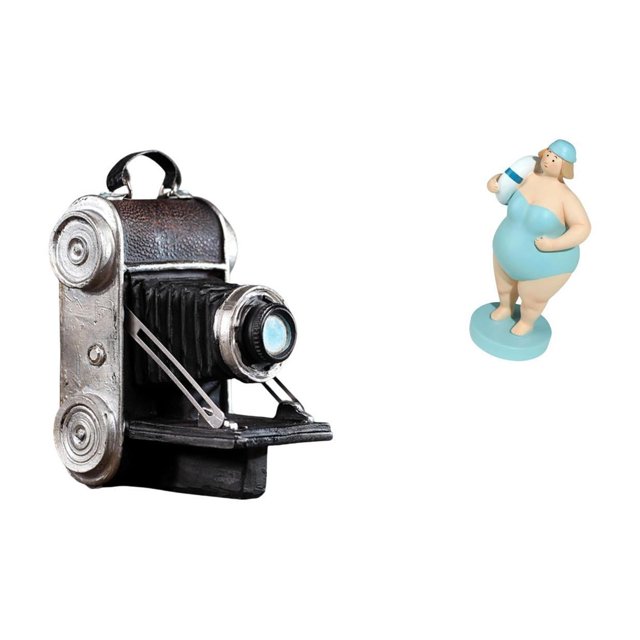 Estatua de cámara,Figura coleccionable de modelo de estatua de cámara,Figura de dama en traje de baño,Figura de dama en traje de baño para decoración de mesa,Escultura de mujer de resina