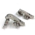 thumbnail image 1 of Soft Close Cabinet Hinge 180/90 Degree 2-Piece Hydraulic Corner Door Hardware with 4 Hole DesignCold-Rolled Steel Nickel-Plated Rustproof Hinges, 1 of 5