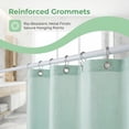 thumbnail image 2 of Unique Bargains Waffle Weave Shower Curtain with Excellent Drape Mint Green 71"W x 71"L, 2 of 8