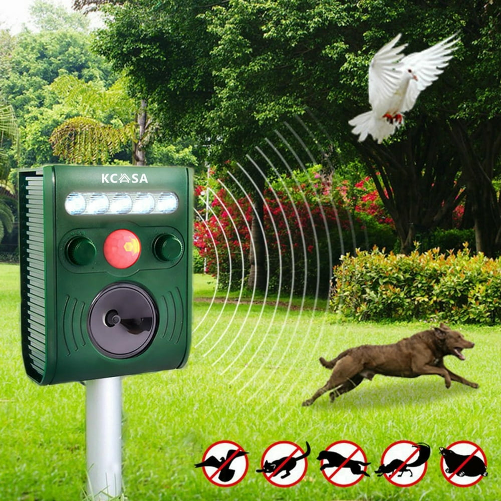 Ultrasonic Animal Repeller, KCASA Solar Power Ultrasonic ...