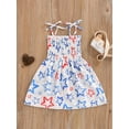 thumbnail image 4 of Bagilaanoe Toddler Girl 4th of July Dress America Flag Strap Dresses Kids Summer Clothes Backless Stripe Stars Party Dress, 4 of 8