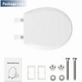 thumbnail image 3 of Auktopt Round Toilet Seat with Built in Toddler Potty Training Toilet Seat, Soft Close, Easy to Install, White, 3 of 6