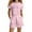 Pink, variant on Girls Casual Outfits Heartbeat Print Short Sleeve T Shirt Shorts Set, Sizes 4-14