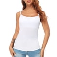 thumbnail image 4 of QRIC 2 Pack Womens Camisoles with Built in Bra Adjustable Straps Tank Top Sleeveless Summer Layer Tops (S-2XL), 4 of 6