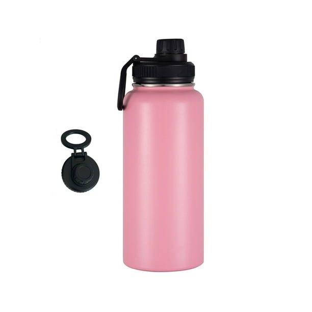 Botella de agua deportiva Billuyoard de acero inoxidable tapa a prueba de fugas termo duradero Teteras rosa