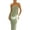 Green, variant on Women Strapless Knitted Long Dress Sexy Twisted Front Sleeveless Tube Dress Bodycon Split Party Club Dress
