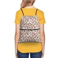 thumbnail image 4 of Easygdp Happy Foxy Faces Drawstring Backpack Gym Bag,Sport Gym Sackpack,Gym Sack with Side Pocket for Men Women, 4 of 6