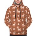 thumbnail image 2 of Bingfone Cute Poodle Dog Men's Drawstring Hoodie Long Sleeve Pocket Sweatshirts-4X-Large, 2 of 6
