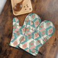 thumbnail image 5 of Pioneer Flower Floral Print Pattern Oven Mitt 2-Pack Set, Heat Resistant Kitchen Gloves, 7.7" X 12", 5 of 6