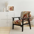 thumbnail image 2 of Designart "Daisy in Red and Gold" Red Daisy Upholstered Accent Chair - Traditional Arm Chair For Bedroom, 2 of 5