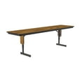 thumbnail image 6 of Correll Adjustable Height 3/4" High Pressure Folding Seminar Table in Medium Oak, 6 of 10