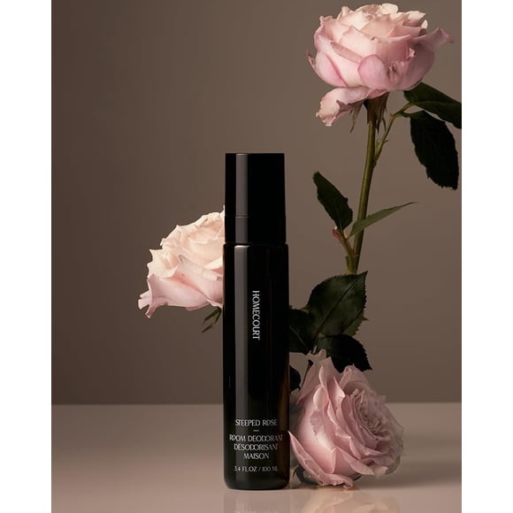 Homecourt Room Deodorant, Natural Room Spray, Fine Fragrance of Rose & Vanilla, For Kitchen, Bathroom & more, Clean Formula, Stee
