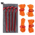 thumbnail image 2 of EeaseCA 1 Set Aluminum Alloy Tent Stake Reflective Camping Rope Camping Tent Accessory with Bag, 2 of 8