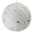 thumbnail image 2 of Northlight 5-Inch White Fur Christmas Ball Ornament with Silver Stars, 2 of 2