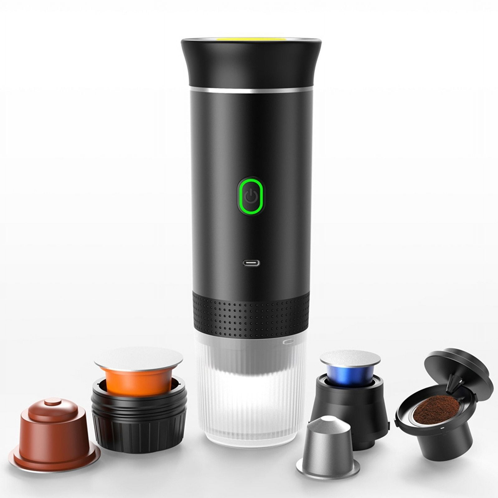 Wireless Electric Portable Coffee Machine for Car & Home Camping Coffee Maker 3in1 Capsule Powder Travel Coffee Maker,B