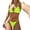 A1#-Green, variant on Women Plus Size Bikini Set Sleeveless Camis Top Two Piece Set Swimwear Solid Color Thongs Beachwear Fashion Bathing Suit Yellow,M