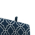 thumbnail image 3 of Jordan Manufacturing 72" x 22" Fandango Oceanic Blue Quatrefoil Rectangular Outdoor Chaise Lounge Cushion with Ties and Hanger Loop, 3 of 9